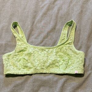 Floral Green Lace Bralette